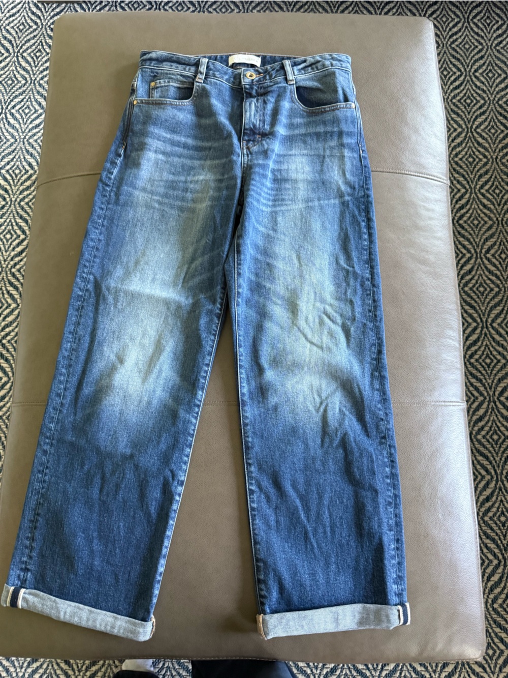 Zara Men's Straight-Leg Blue Jeans